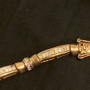 14KT Yellow Gold Diamond Tennis Bracelet